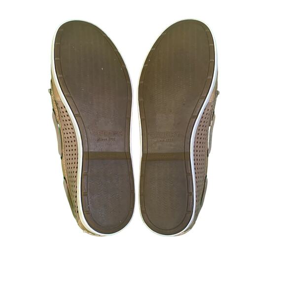 New Sperry Coil Ivy Perf Leather Tan women’s boat shoes size 8 - Picture 9 of 10